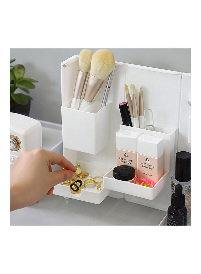 Folding And Standing Desktop Pencil Case White - Image 3