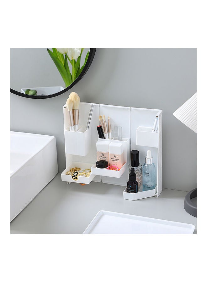 Folding And Standing Desktop Pencil Case White - Image 4