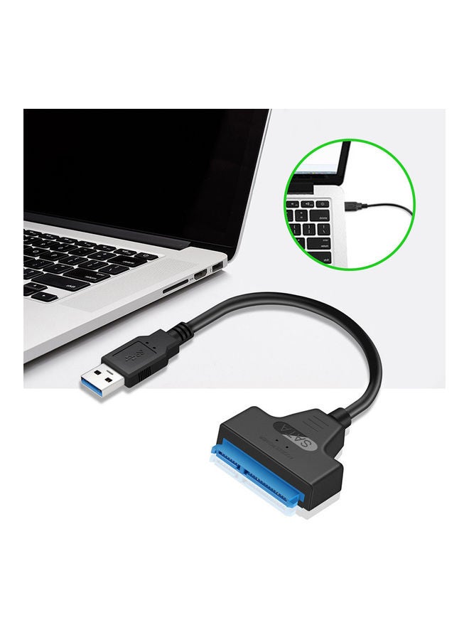 USB 2.0 To SATA Adapter Converter Cable 22Pin Drive Multicolour - Image 1