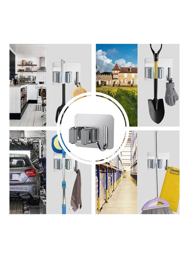 إيونتو 3-Piece Broom Mop Dustpan Hanger Silver - Image 4