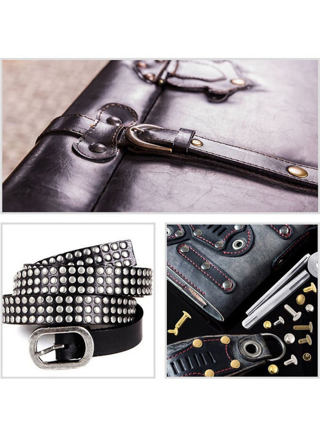 240-Piece Leather Rivets Double Cap Stud Set Multicolour  - Image 2