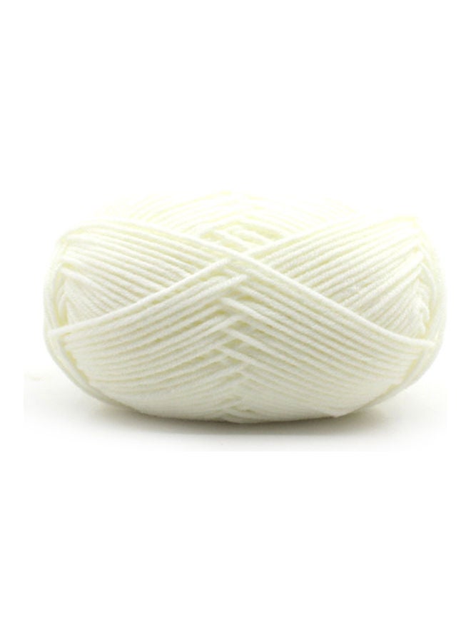 Knitting Wool Yarn White 