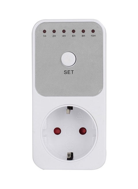 Electrical Outlet Plug Timer Socket White