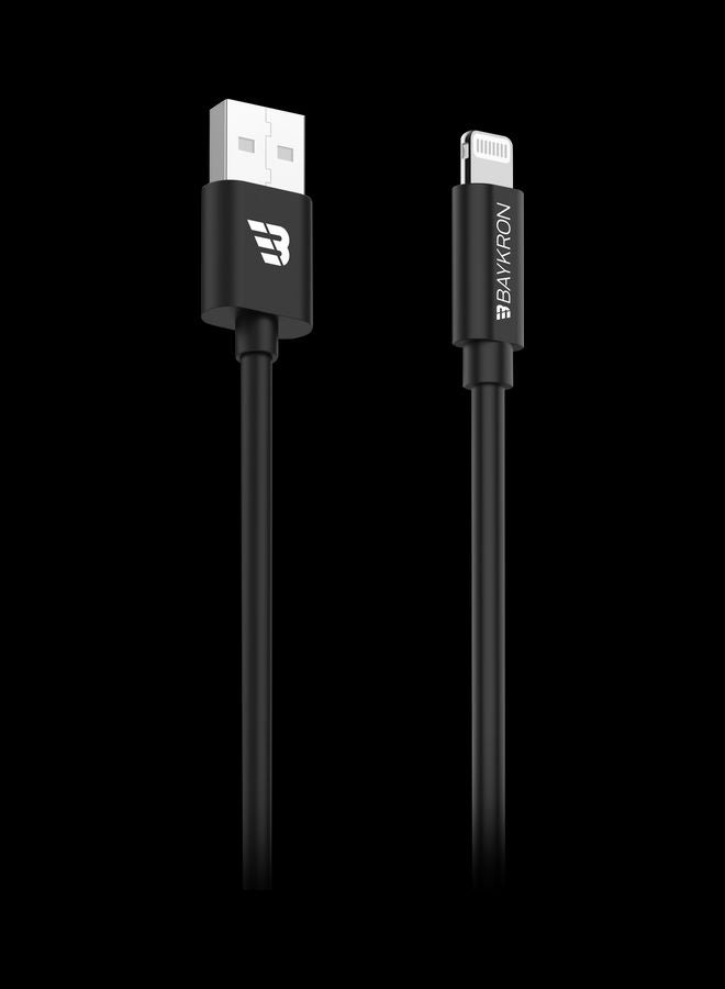 Baykron USB A To Lightning Cable Black  - Image 1