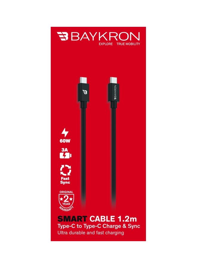 Baykron - USB Type C To USB Type C Cable Black - Image 1