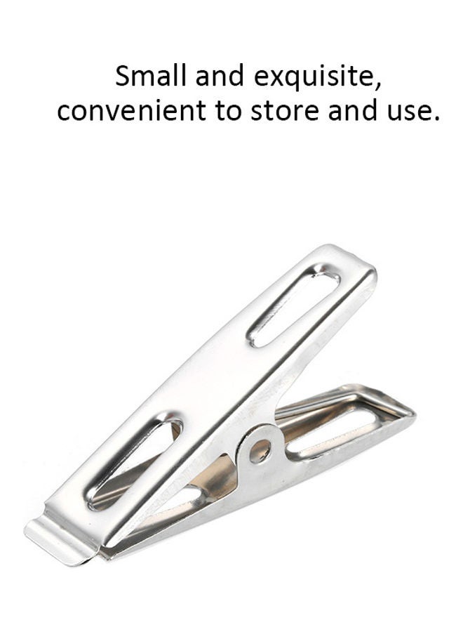 20-Piece Stainless Steel Clothespin Set Silver - Image 5
