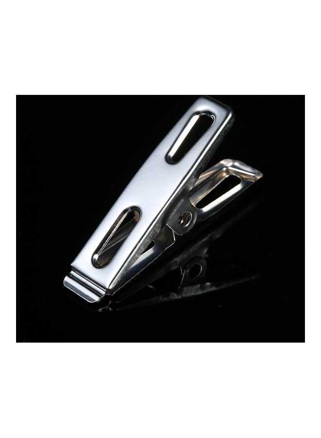 20-Piece Stainless Steel Clothespin Set Silver - Image 4