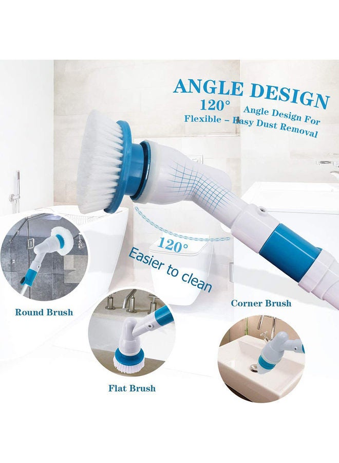 Rechargeable Scrubber Cleaning Brush Set Blue/White - Image 3