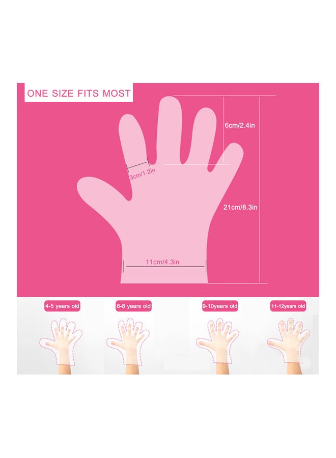 100-Piece Disposable Gloves Clear  - Image 5