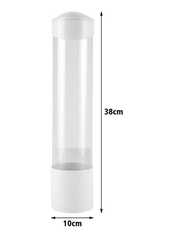 Anti Dust Paper Cup Dispenser Plastic Holder 7.5Cm 50 Cups Convenient Container Multicolour 10x38cm - Image 2