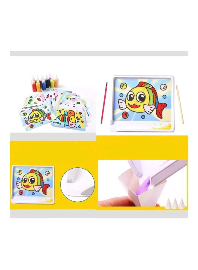 12-Piece Sand Art Colours  With Sheets Art Painting Card - Image 3