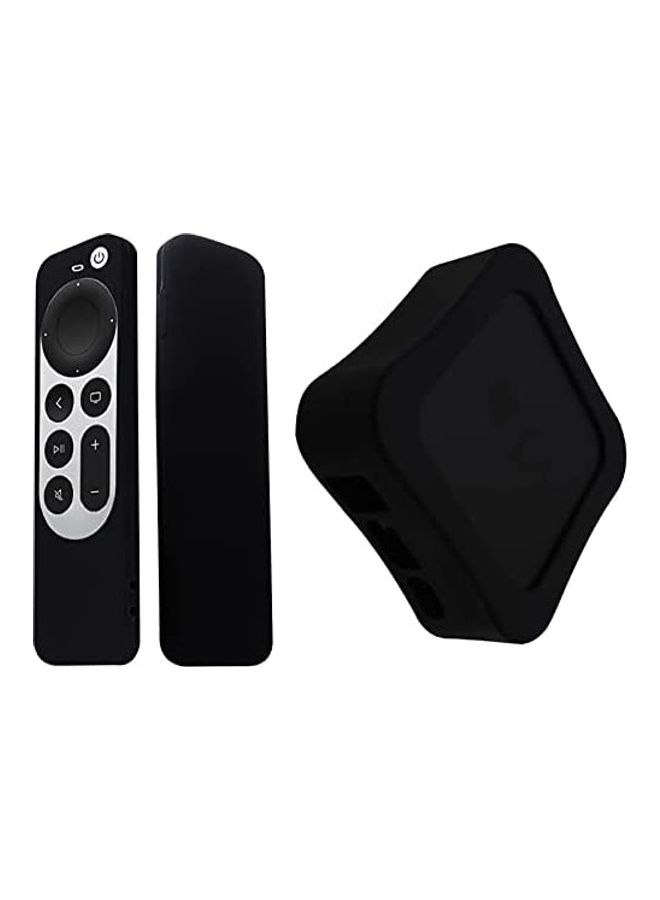 Silicone Case Cover For Apple TV 4K 2021 Remote Control Black - Image 1
