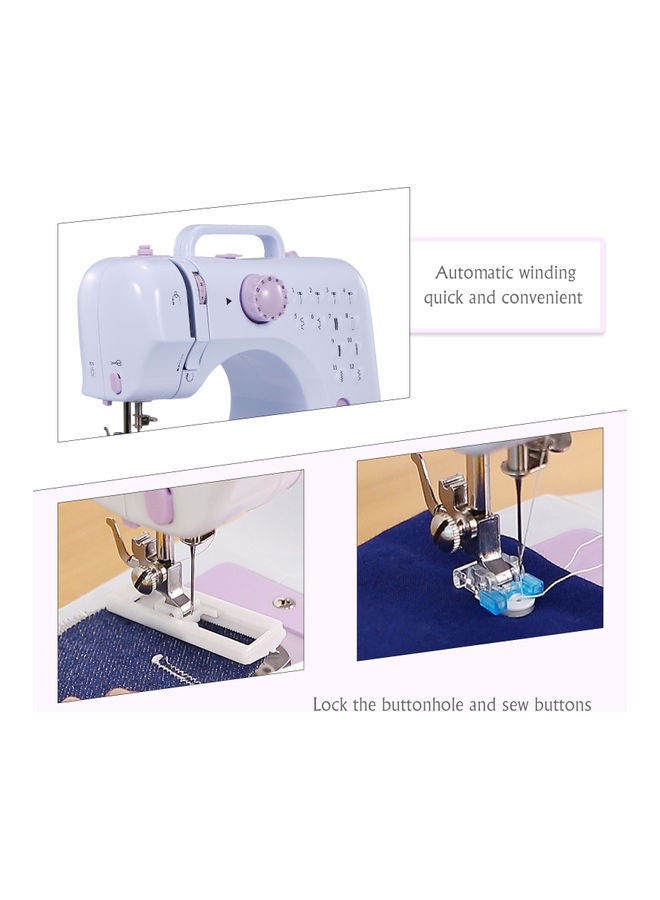 Portable Sewing Machine White/Purple - Image 4