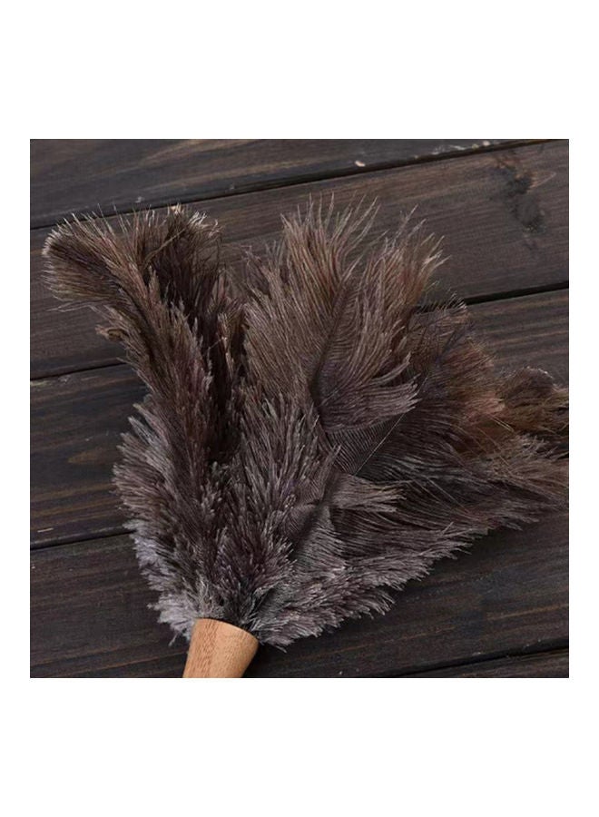 Fluffy Natural Ostrich Feather Duster Brown - Image 2