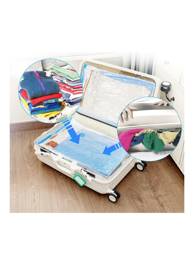 10-Piece Vacuum Storage Bag With Hand Pump Clear/Blue - Image 4