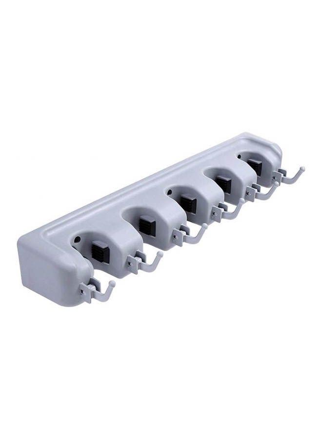 Mop And Broom Tool Holder Organizer Grey - Image 1