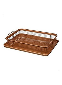 Copper Rectangle Crispy Tray Brown