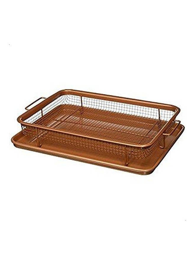 Generic - Copper Rectangle Crispy Tray Brown - Image 1