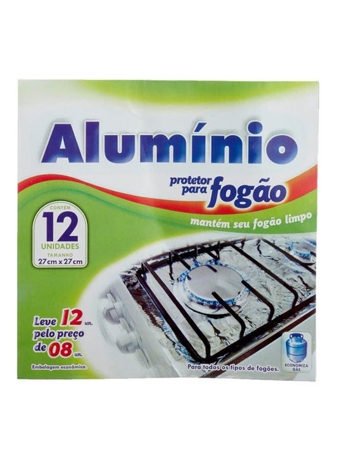 Aluminum Foil Set, 12 Pieces Silver