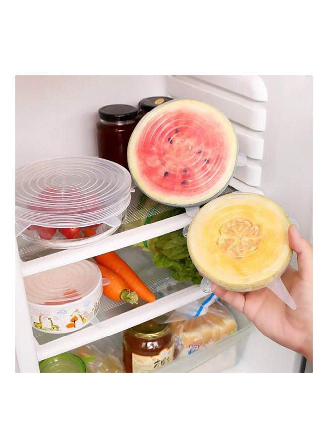 Silicone Lids Food And Bowl Covers, Reusable Stretch Lids Cover Wrap For Cups, Cans, And Mugs - Multisize, Translucent Greenery Multicolour - Image 2