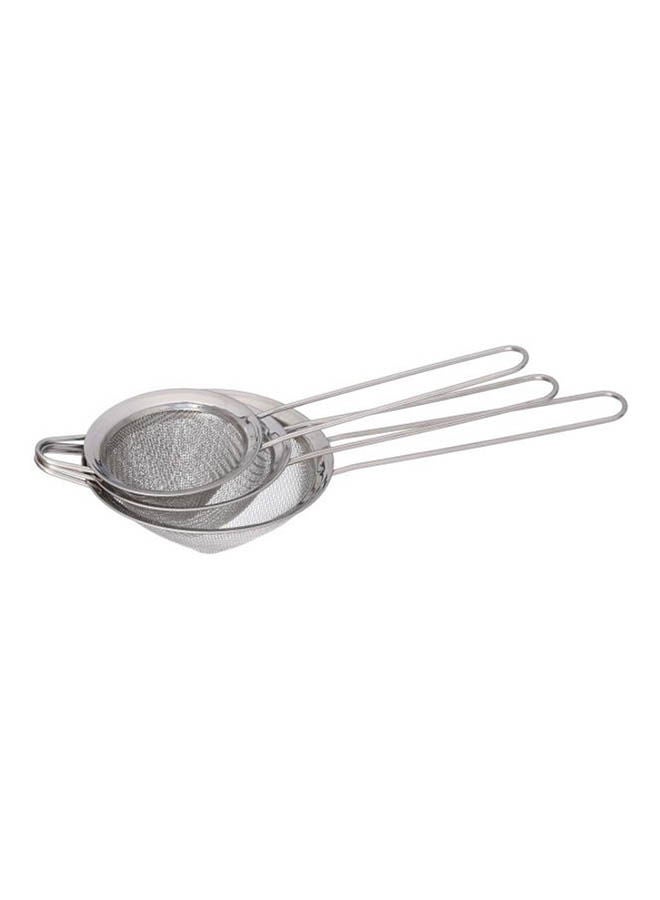 Generic Stainless Steel Strainer Set - 3 Pieces Silver  - Image 1