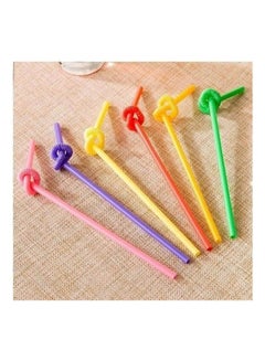 Flexible Disposable Drinking Straw - 100 Pcs Multicolour
