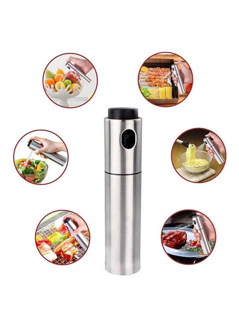 Stainless Steel Olive Oil Sprayer Vinegar Spraybottle Silver