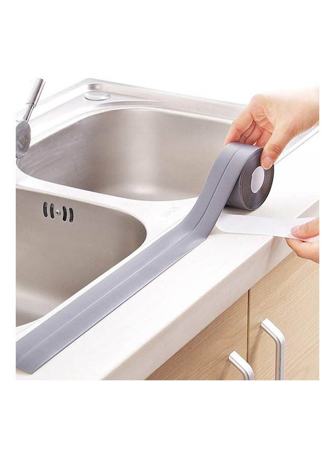 Kalaixing Tub And Wall Caulk Strip. Kitchen Caulk Tape Bathroom Wall Sealing Tape Waterproof Self-Adhesive Decorative Trim Grey - Image 2