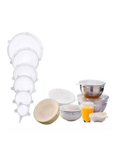 Silicone Stretch Lids, Fits Various Sizes And Container Shapes,  Expandable, Reusable, Durable, Non-Stick Storage Covers For Keeping Food Fresh Clear