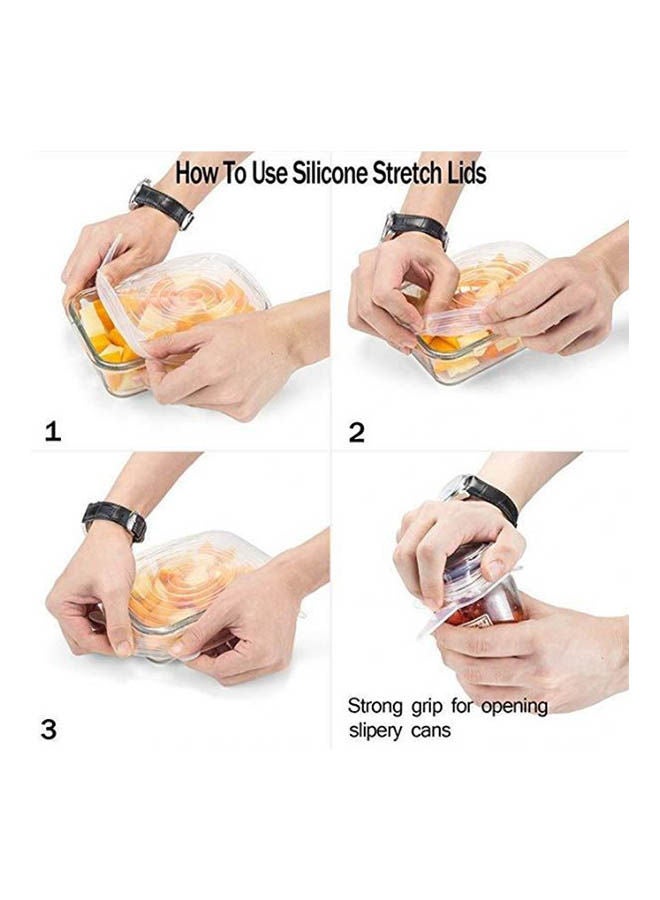 Generic - Silicone Stretch Lids, Fits Various Sizes And Container Shapes,  Expandable, Reusable, Durable, Non-Stick Storage Covers For Keeping Food Fresh Clear - Image 1