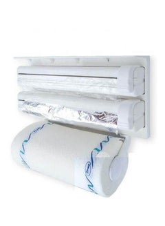 Generic Triple Paper Dispenser ,Hitchenplastic Frame Comfortable Usecompact Designfor Paper Wipes And Aluminum Foils Made In Chinadimentions White  - Image 1