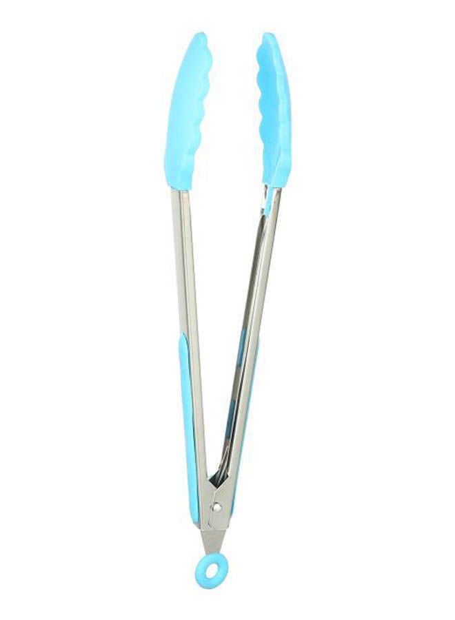 Generic - Stainless Steel Tongs For Bbq Grilling With Silicone Tips Blue - Image 1