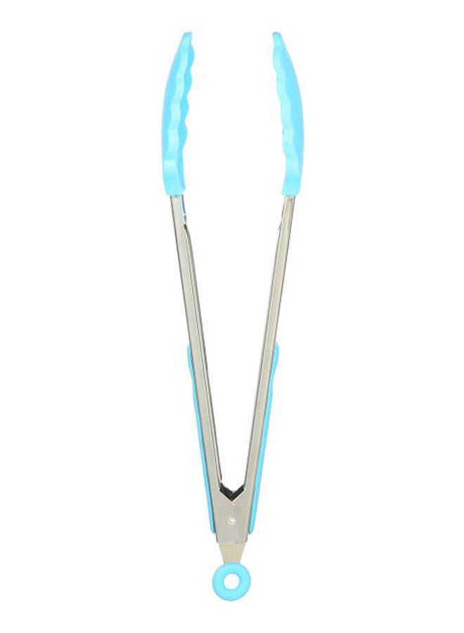 Generic - Stainless Steel Tongs For Bbq Grilling With Silicone Tips Blue - Image 1