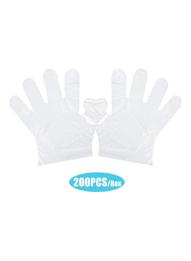 200-Piece Disposable Gloves Transparent - Image 1