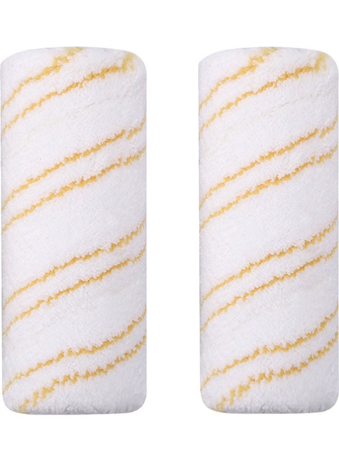 Generic - 2-Piece Multi-Surface Roller Set For Karcher FC3/FC3D/FC5/FC5D Hard Floor Cleaner Machine White/Yellow - Image 1