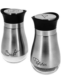 AIWANTO Salt and Pepper Shakers (2-Pc. Set) Elegant w/Clear Glass Bottom multicolor 11cm  - Image 2
