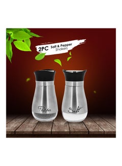 AIWANTO Salt and Pepper Shakers (2-Pc. Set) Elegant w/Clear Glass Bottom multicolor 11cm  - Image 3