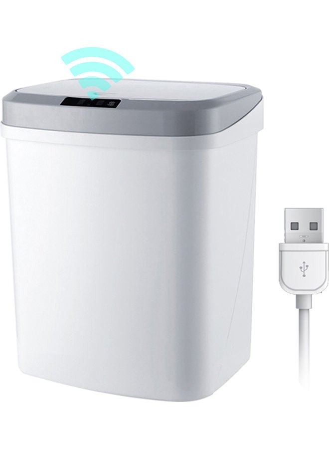 Touch-Free Trash Can White