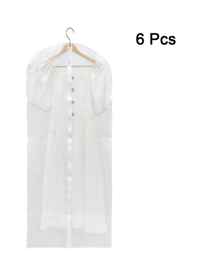 Generic 6-Piece Hanging Garment Cover White  - Image 3