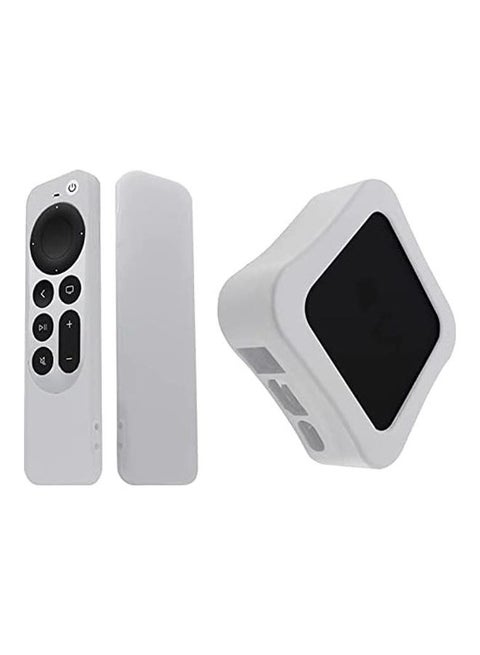 Silicone Case Cover For Apple TV 4K 2021 Remote Control White