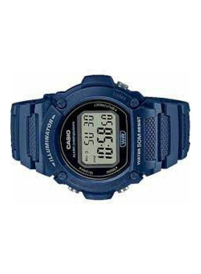 CASIO Men's Silicone Digital Wrist Watch W-219H-2Avdf - 47 mm - Dark Blue - Image 2
