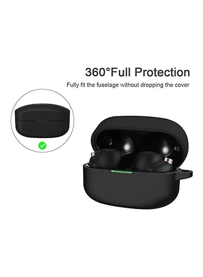 Generic - Protective Case With Carabiner For Sony WF-1000XM4 Earbuds Black - Image 1
