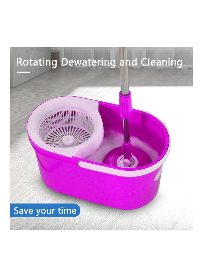 Microfiber 360 Spin Mop Buckets Set Purple/White - Image 5