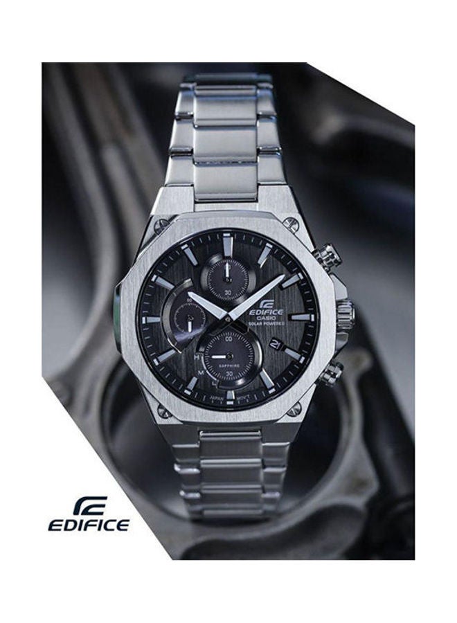 كاسيو ساعة يد بعقارب وسوار من الستانلس ستيل طراز Efs-S570D-1Audf للرجال - Image 2