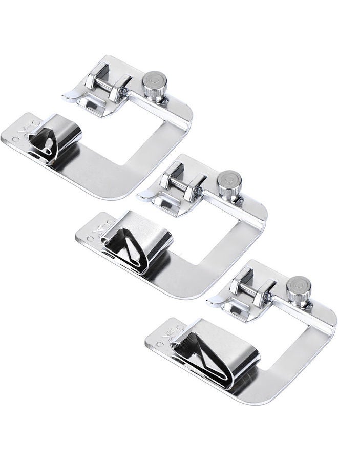 3-Piece Adjustable Wide Foot Set Silver - Image 1