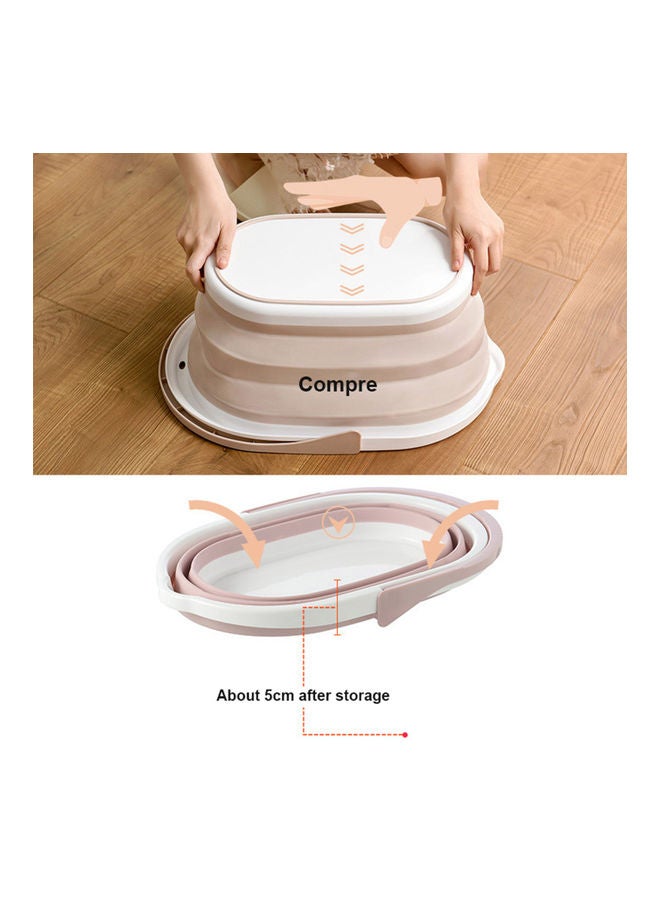 Multi-Functional Foldable Mop Bucket Beige/White  - Image 5