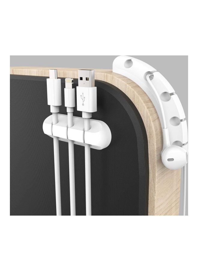 Generic 3-Piece Wire Organizer USB Cable Management Cord Clips White  - Image 3