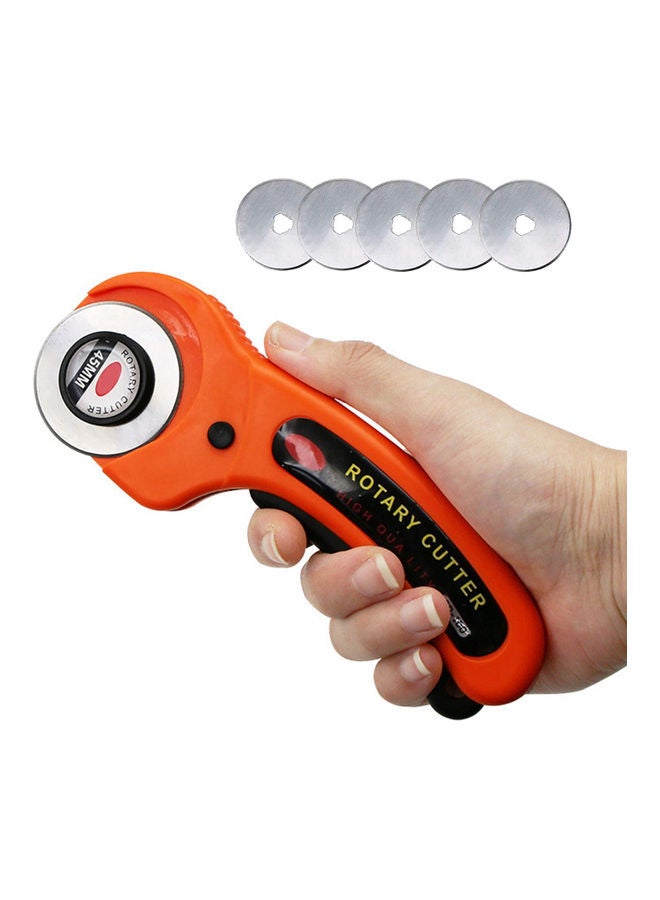 Round Rotary Cutter With Blades Orange