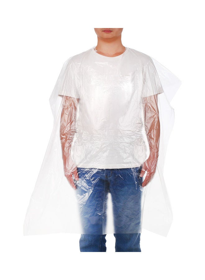 طقم مريلة للاستخدام مرة واحدة مكون من 100 قطعة شفاف - Image 3