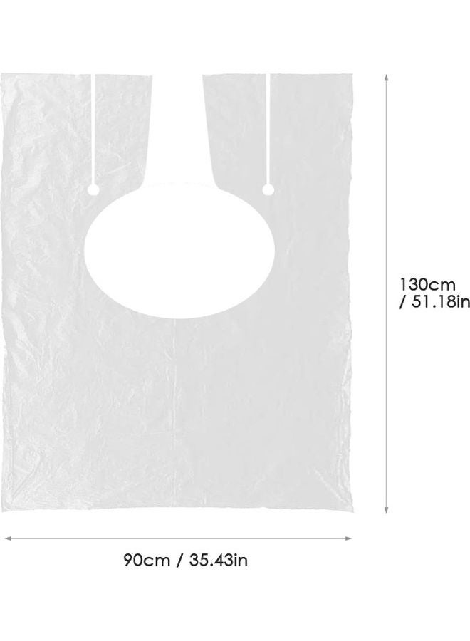 طقم مريلة للاستخدام مرة واحدة مكون من 100 قطعة شفاف - Image 5